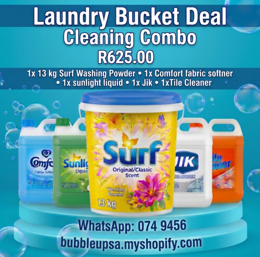 Laundry Bucket Deal Cleaning Combo – Bubble Up Detergents